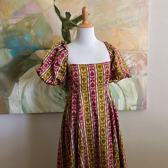 Hill House Matilda Dress Ikat topiary print small - Picture 12 of 16